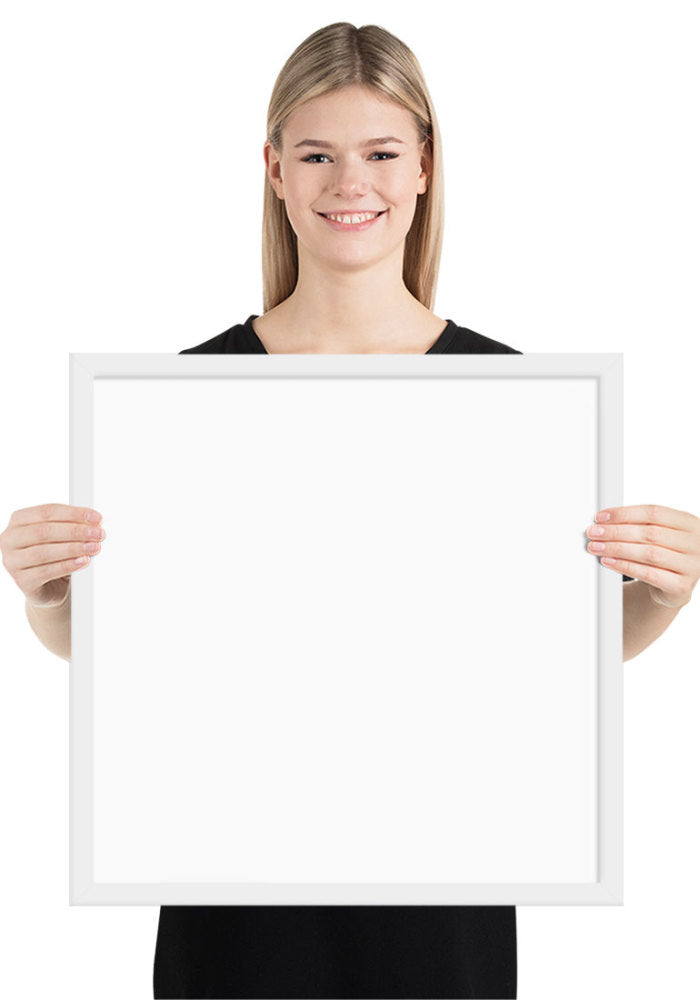 Customized Enhanced Matte Paper Framed Poster (In) White / 18×18