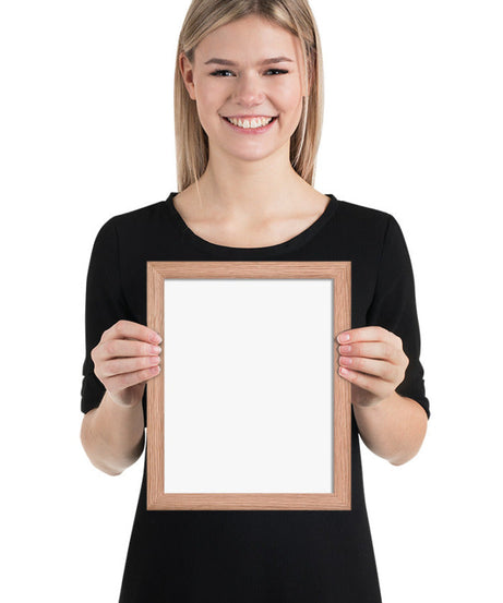 Customized Enhanced Matte Paper Framed Poster (In) Red Oak / 8×10