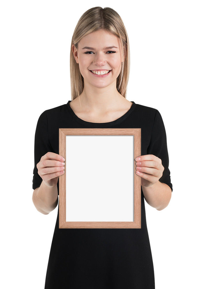 Customized Enhanced Matte Paper Framed Poster (In) Red Oak / 8×10
