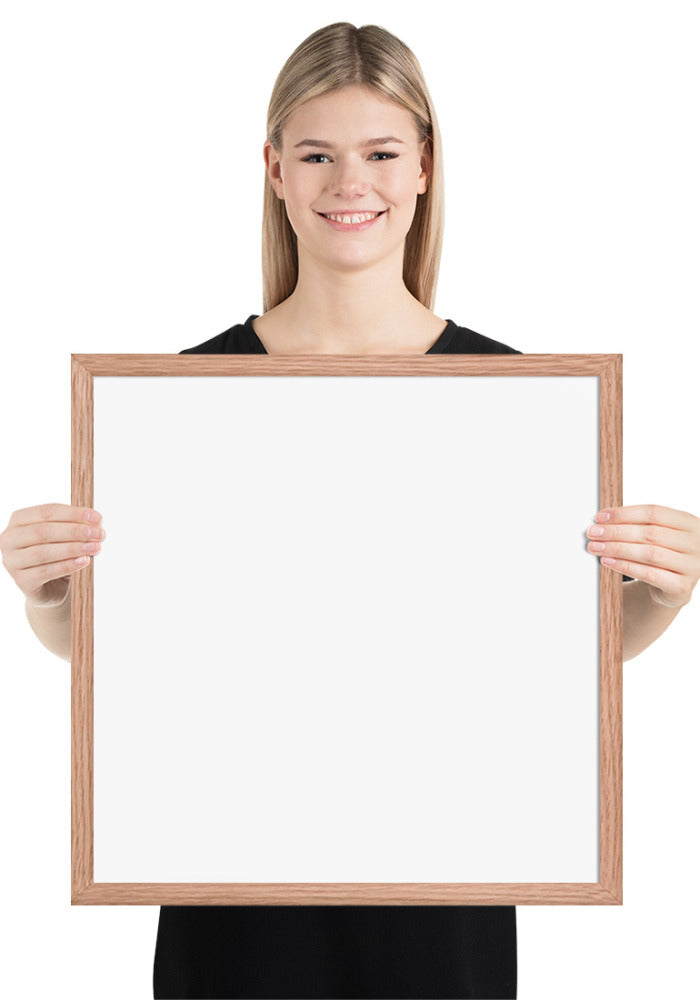 Customized Enhanced Matte Paper Framed Poster (In) Red Oak / 18×18