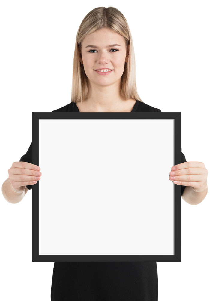 Customized Enhanced Matte Paper Framed Poster (In) Black / 16×16