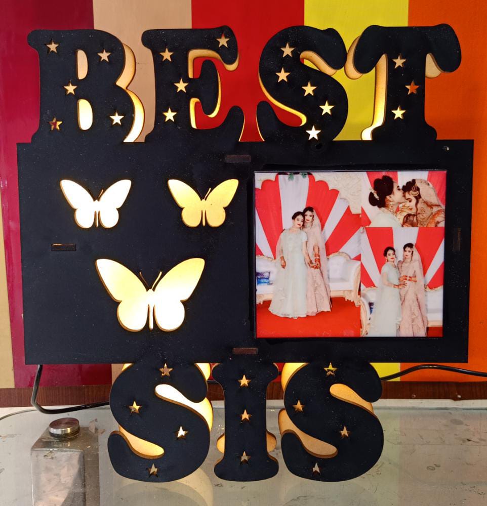 Customized Led Photo Frame For Sister Photography