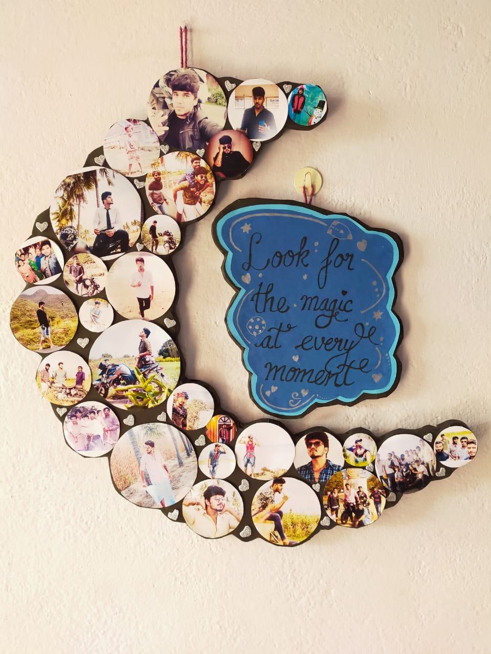 Moon Shaped Photo Wall Hanging Photo Albums