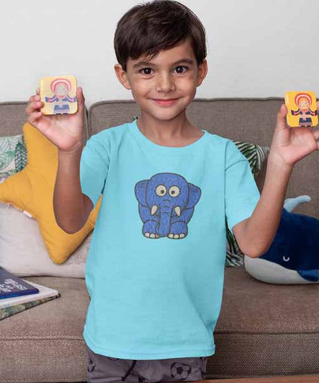 Customized Kids Boys T-Shirt 0 To 13 Years / Sky Blue