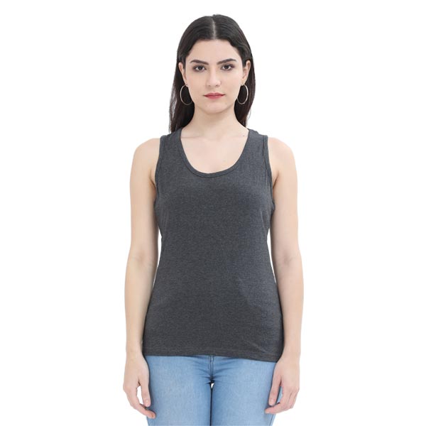 Customized Womens Tank Top S / Charcoal Melange