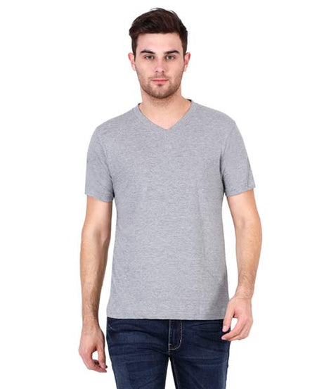 Customizable V Neck T-Shirt S / Grey