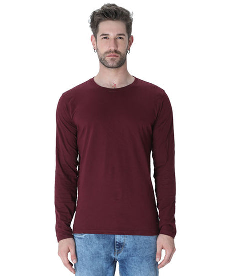 Customized Mens Full Sleeve T Shirt S / Maroon
