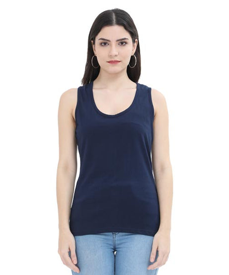 Customized Womens Tank Top S / Navy Blue