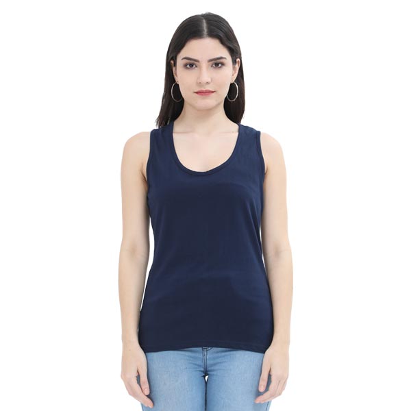 Customized Womens Tank Top S / Navy Blue