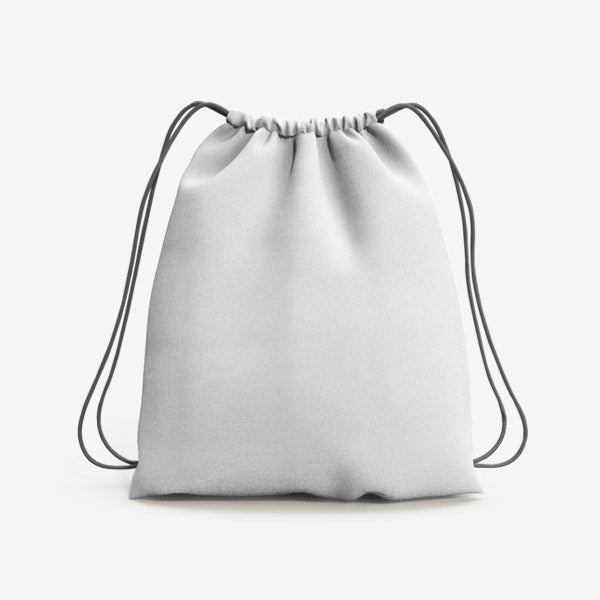 Customized All Over Printed Drawstring Bag White