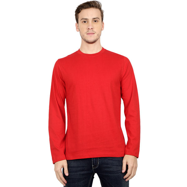 Customized Mens Full Sleeve T Shirt S / Red