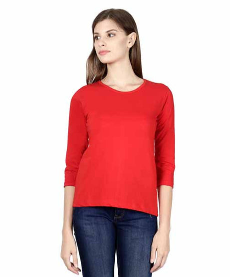 Customizable Womens 3/4Th Sleeve T-Shirt S / Red