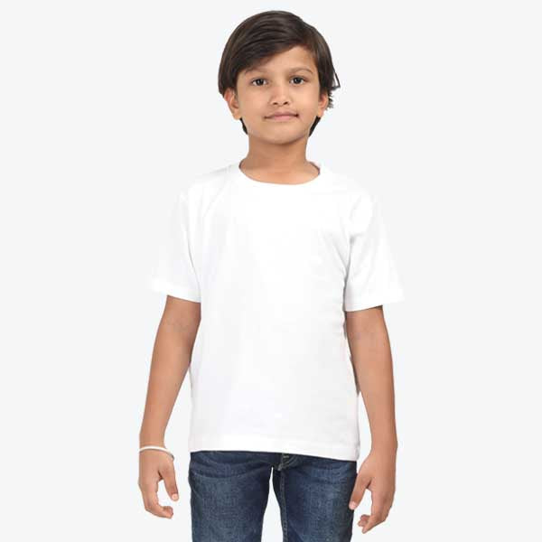 Customized Kids Boys T-Shirt 0 To 13 Years / White