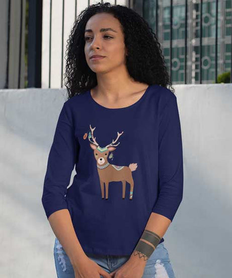 Customizable Womens 3/4Th Sleeve T-Shirt