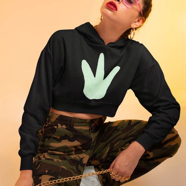 Front Customized Crop Hoodies