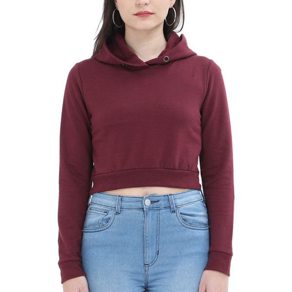 Front Customized Crop Hoodies