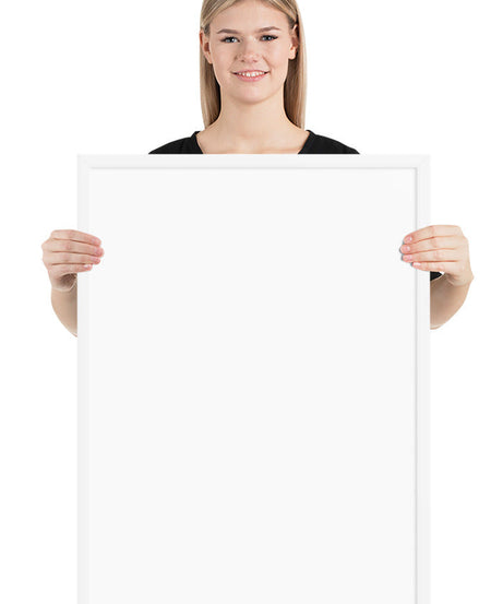 Customized Enhanced Matte Paper Framed Poster (Cm) White / 50×70 Cm