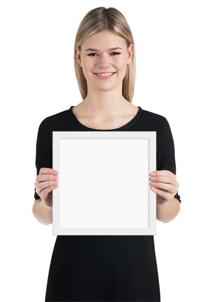 Customized Enhanced Matte Paper Framed Poster (In) White / 10×10