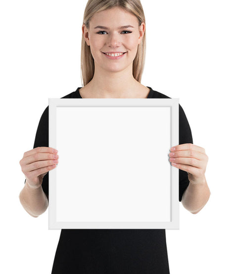 Customized Enhanced Matte Paper Framed Poster (In) White / 12×12