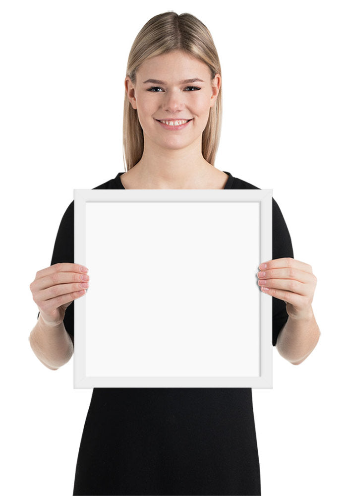 Customized Enhanced Matte Paper Framed Poster (In) White / 12×12