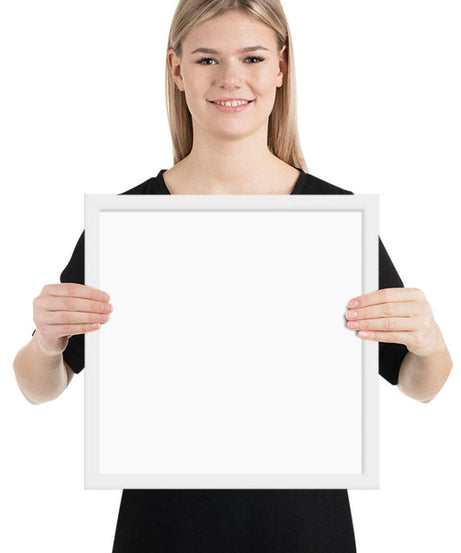 Customized Enhanced Matte Paper Framed Poster (In) White / 14×14