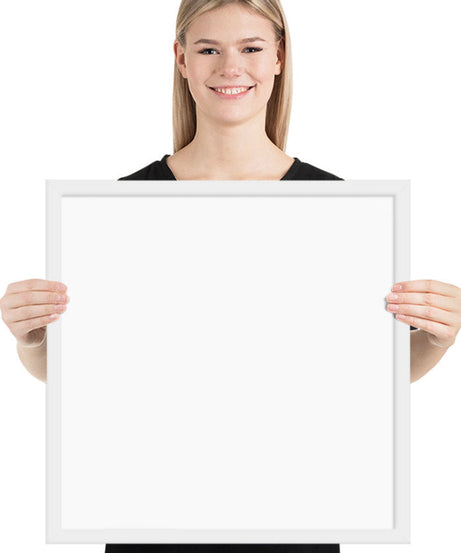 Customized Enhanced Matte Paper Framed Poster (In) White / 18×18