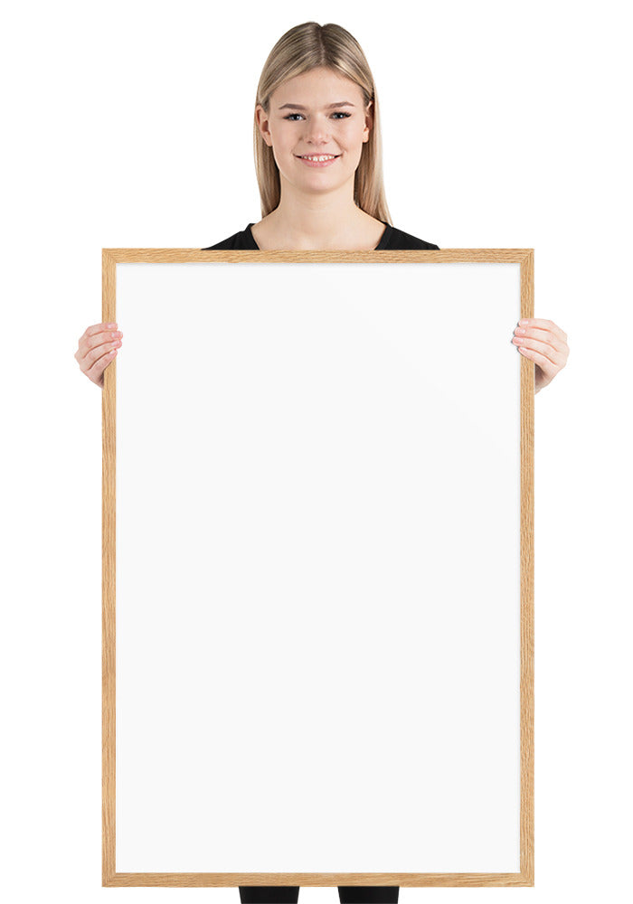 Customized Enhanced Matte Paper Framed Poster (Cm) Oak / 61×91 Cm
