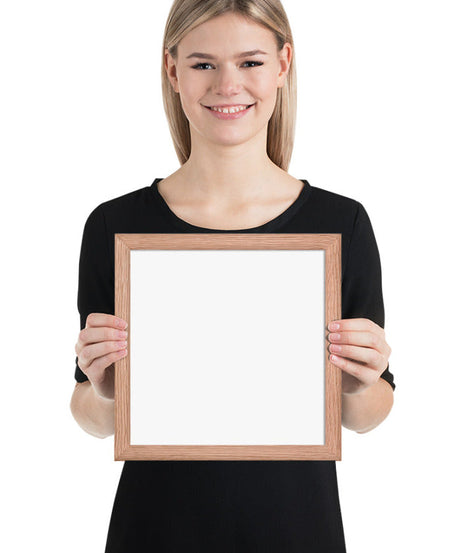 Customized Enhanced Matte Paper Framed Poster (In) Red Oak / 10×10