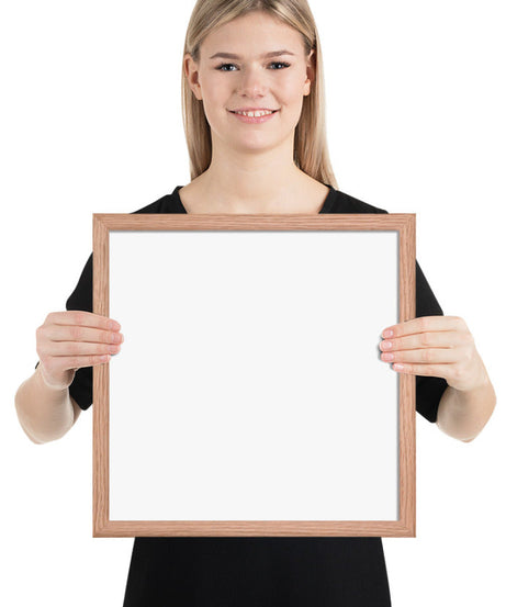 Customized Enhanced Matte Paper Framed Poster (In) Red Oak / 14×14