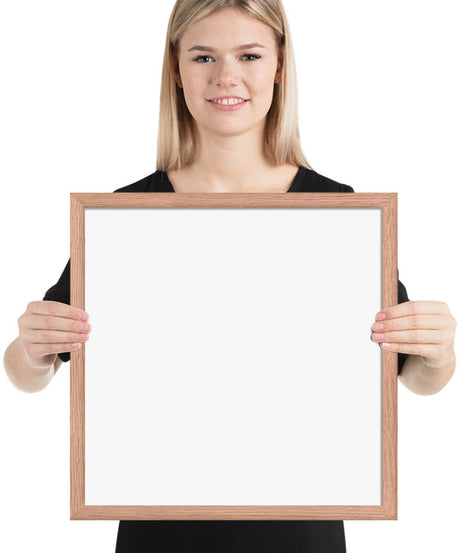 Customized Enhanced Matte Paper Framed Poster (In) Red Oak / 16×16