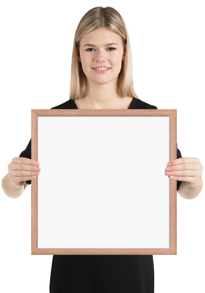 Customized Enhanced Matte Paper Framed Poster (In) Red Oak / 16×16