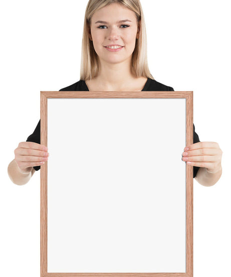 Customized Enhanced Matte Paper Framed Poster (In) Red Oak / 16×20