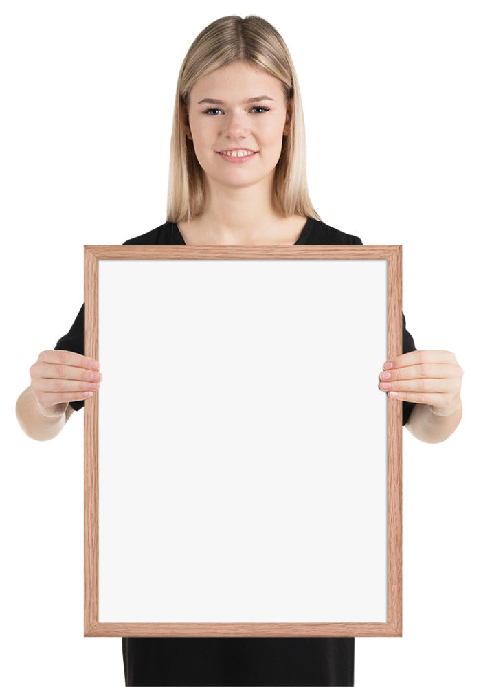 Customized Enhanced Matte Paper Framed Poster (In) Red Oak / 16×20