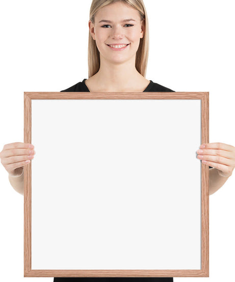 Customized Enhanced Matte Paper Framed Poster (In) Red Oak / 18×18