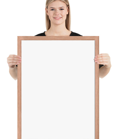 Customized Enhanced Matte Paper Framed Poster (In) Red Oak / 18×24