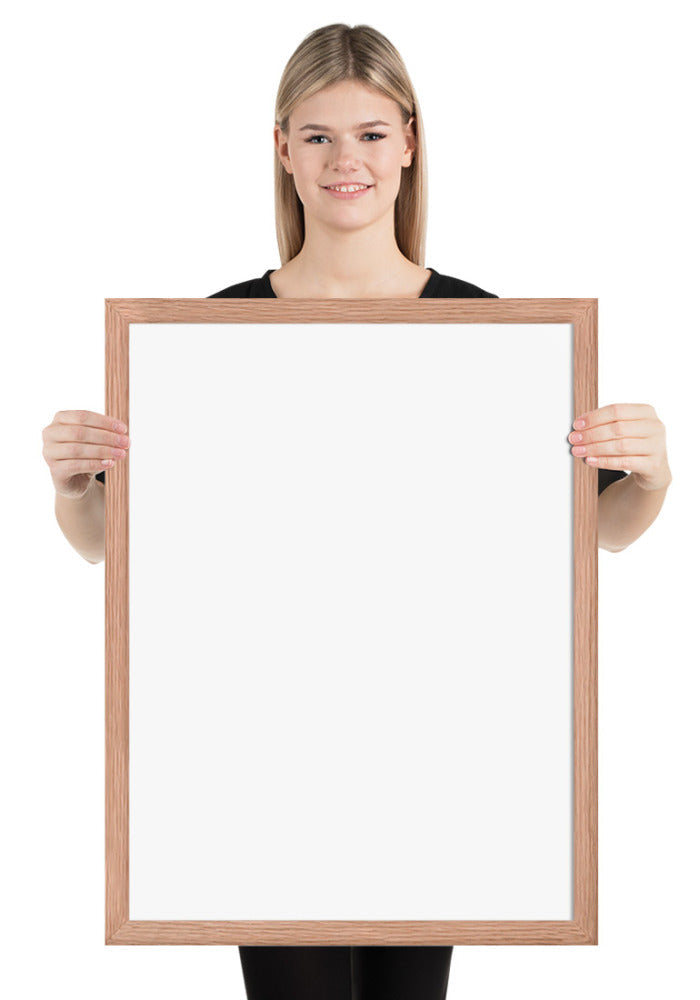 Customized Enhanced Matte Paper Framed Poster (In) Red Oak / 18×24