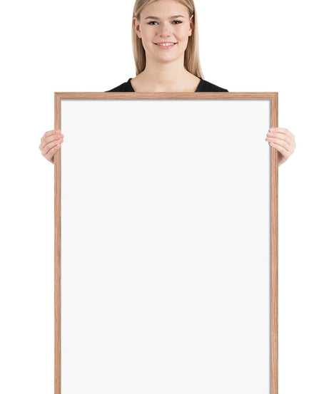 Customized Enhanced Matte Paper Framed Poster (In) Red Oak / 24×36