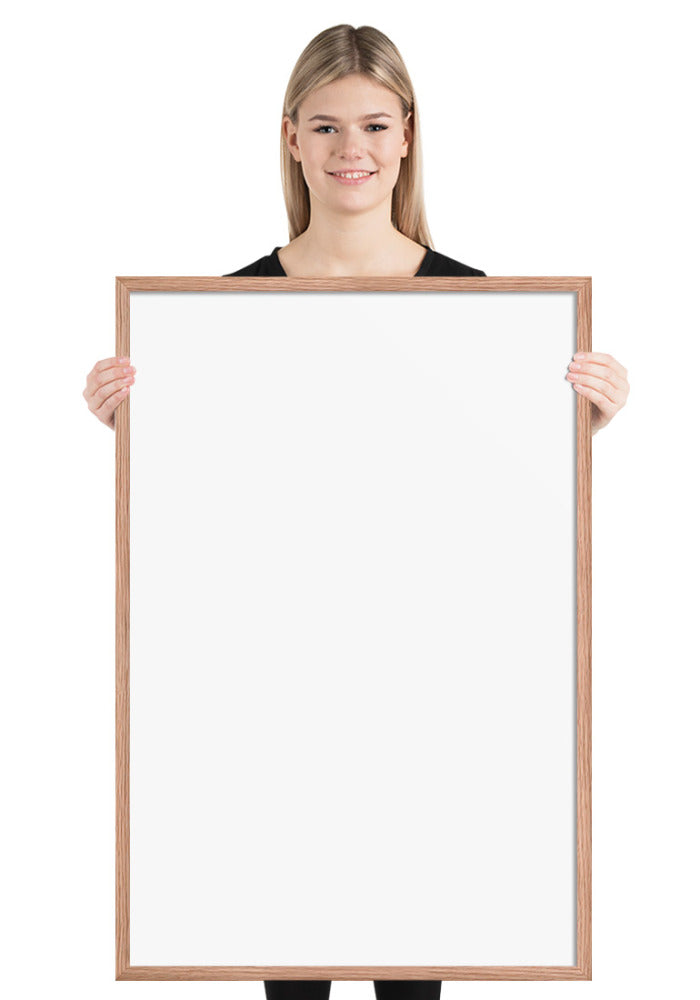 Customized Enhanced Matte Paper Framed Poster (In) Red Oak / 24×36