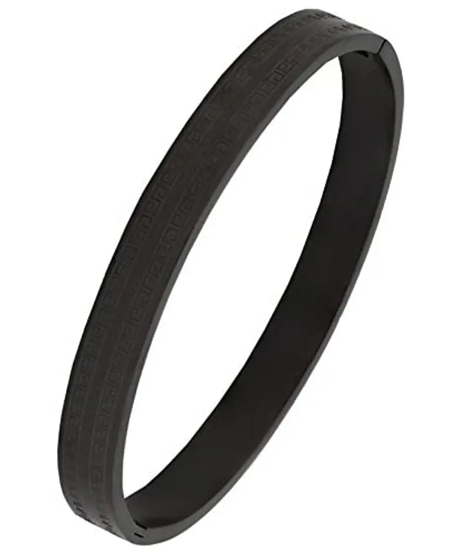 Jewelbox Black 316 L Surgical Stainless Steel Italian Openable Bangle Kada Bracelet for Men and Boys