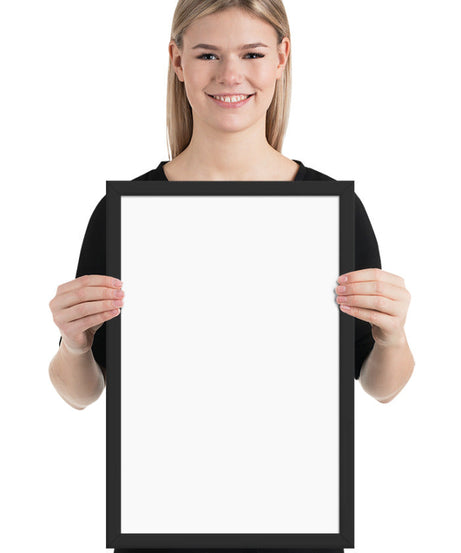 Customized Enhanced Matte Paper Framed Poster (In) Black / 12×18