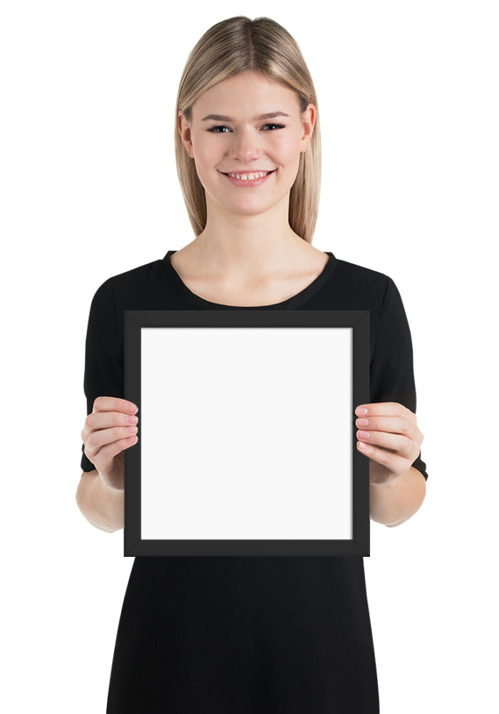 Customized Enhanced Matte Paper Framed Poster (In) Black / 10×10