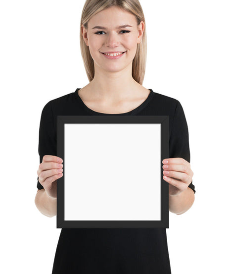 Customized Enhanced Matte Paper Framed Poster (In) Black / 12×12