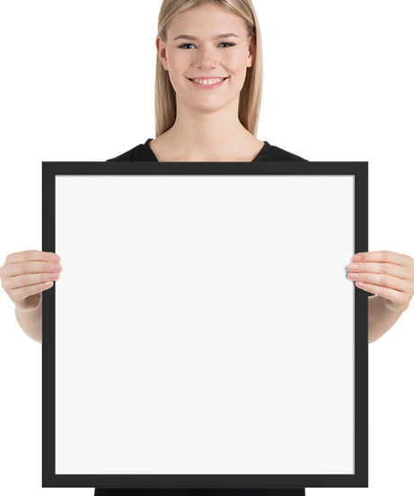 Customized Enhanced Matte Paper Framed Poster (In) Black / 18×18