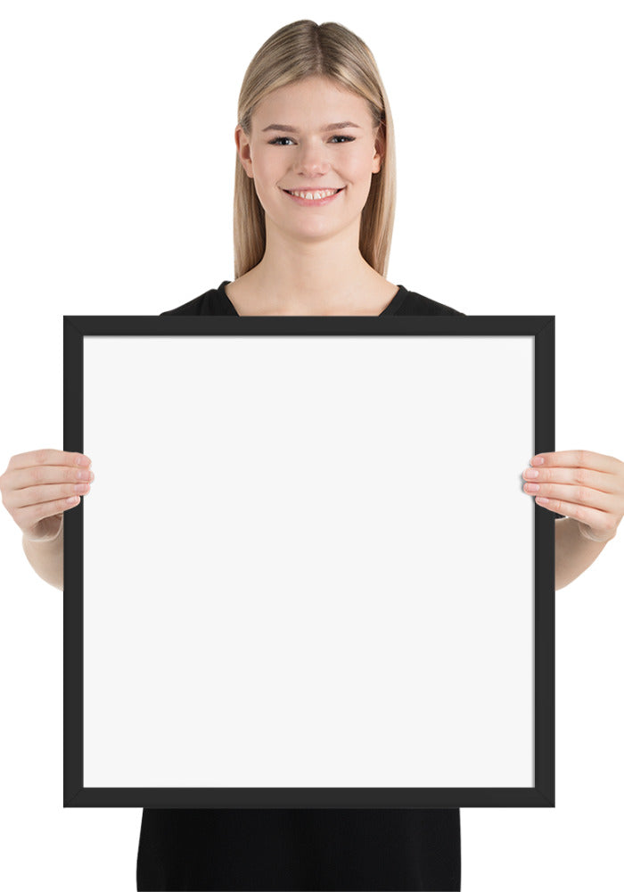 Customized Enhanced Matte Paper Framed Poster (In) Black / 18×18