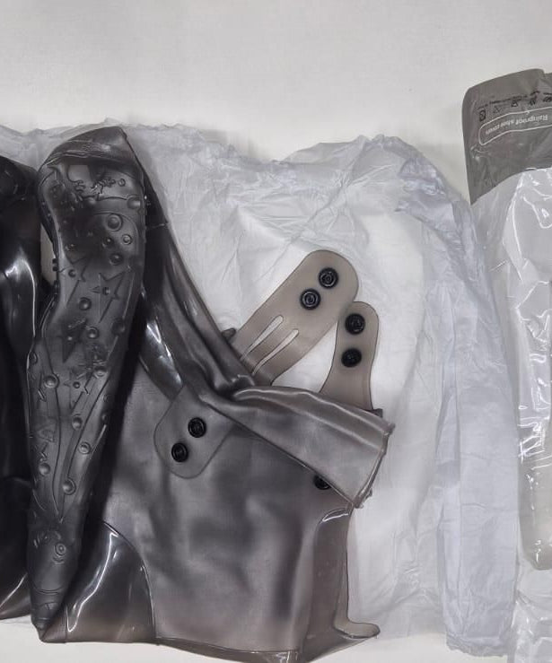 Waterproof Rain Shoe Covers with Secure Button Closure