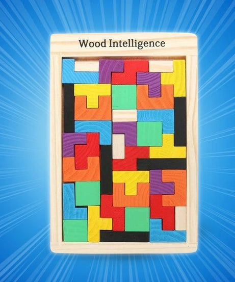 Wooden Intelligence Tetris Jigsaw Puzzle Set