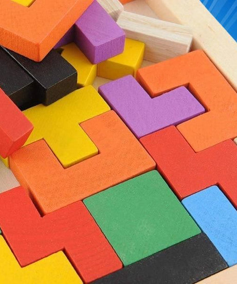 Wooden Intelligence Tetris Jigsaw Puzzle Set