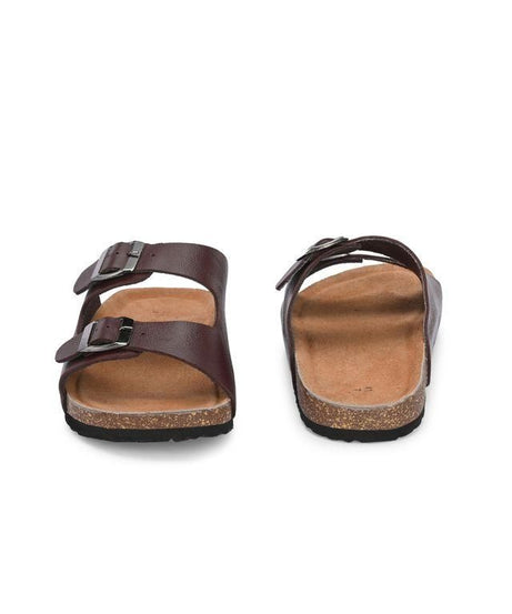 Mens Arizona Cherry Leather Slippers