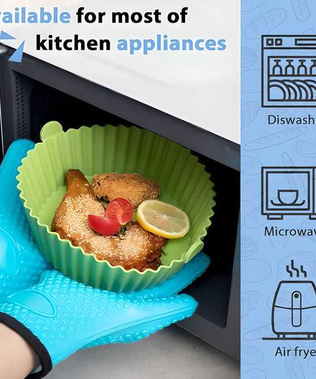 Air Fryer Silicone Baking Tray Reusable  Mold