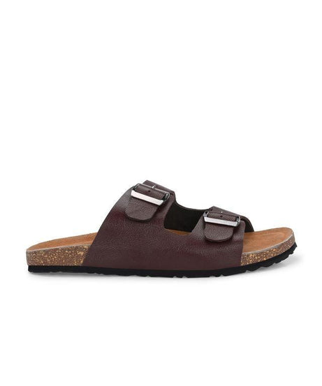 Mens Arizona Cherry Leather Slippers